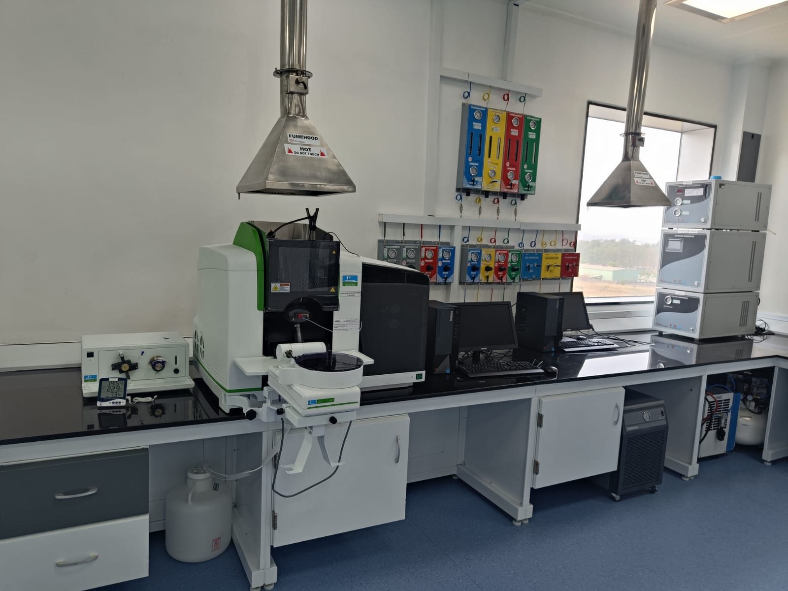 Laboratory workstation at the Alfa Biomed manufacturing facility