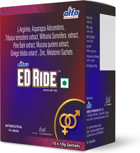 Alfa's ED-RIDE™ Sachet pack