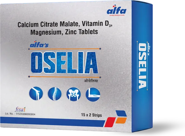 Alfa's OSELIA™ Cal Tablets pack